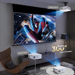 1080P Projector, WiFi, Bluetooth, Full HD, Smart, Outdoor, Android/iOS Compatible