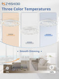 24 Inch Low Profile Ceiling Fan with Light and Remote Dimmable Bladeless Ceiling Fan