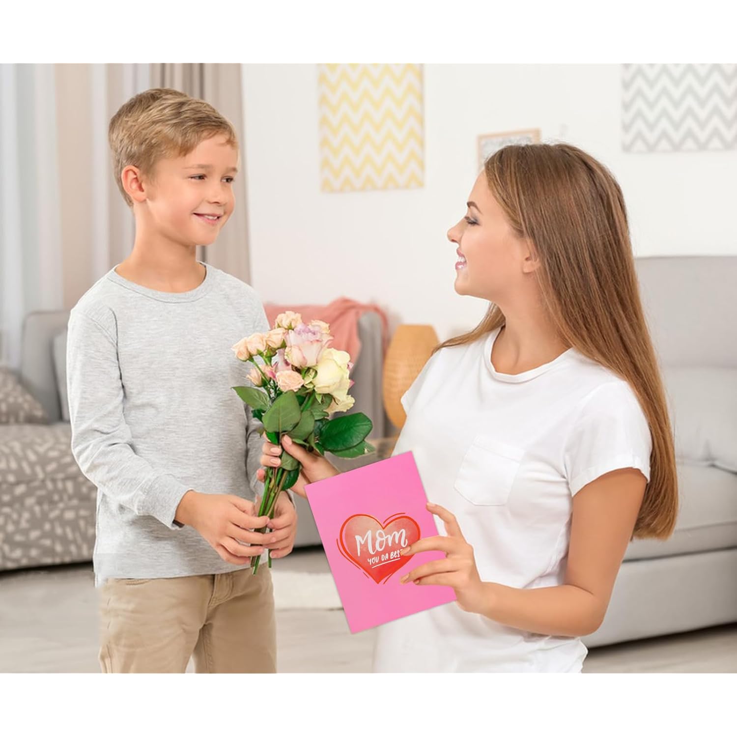 Bear Mothers Day Pop Up Cards For Mom - 6X8 3D Happy Mother'S Day Gift From Kids Daughter Son Thank You & Birthday Cards For Mom With Envelope