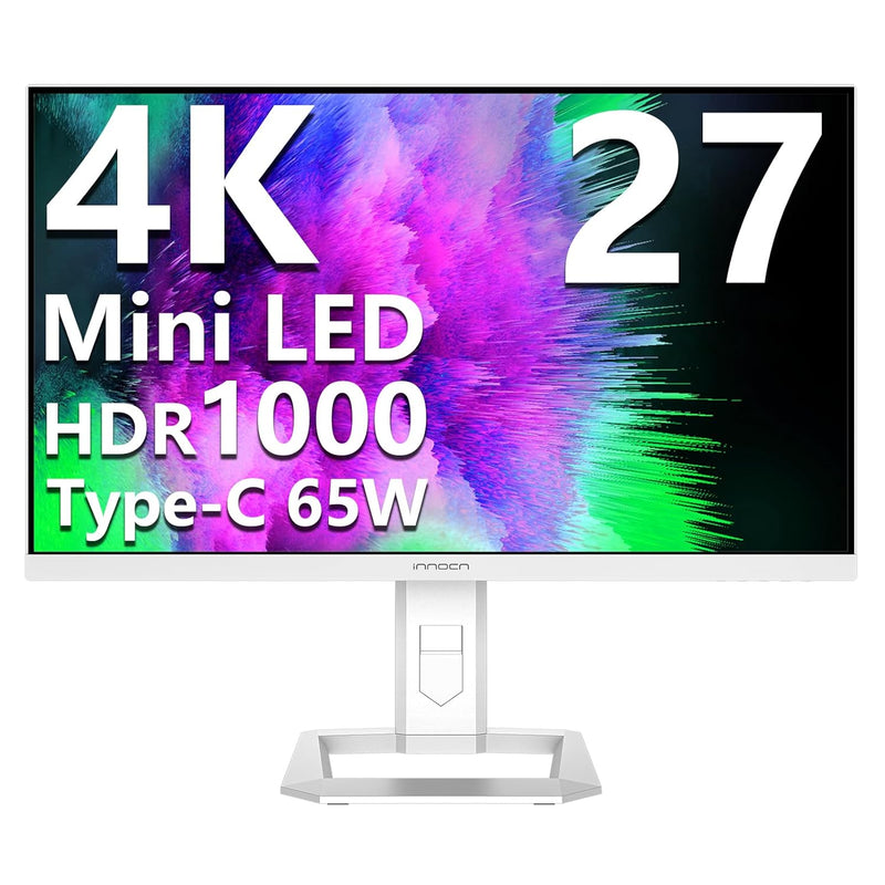 27" Mini Led 4K Monitor, Hdr1000, 99% Dci-P3 99% Srgb, 1.07B Colors, Ips, Usb-