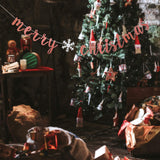 Rose Gold Glitter Merry Christmas Banner-Great For Christmas Party Decor- Holiday Home Mantle Fireplace Party Decorations