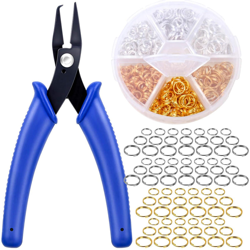 Split Rings For Jewelry Making, 700Pcs Small Split Ring With Split Ring Pliers