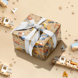 Truck Wrapping Paper Roll, Mini Roll, Colorful Truck And Happy Birthday Text Design Birthday Kraft Wrapping Paper Great For Kids Boys Birthday, Truck Party And More, 17 Inches X 16.4 Feet