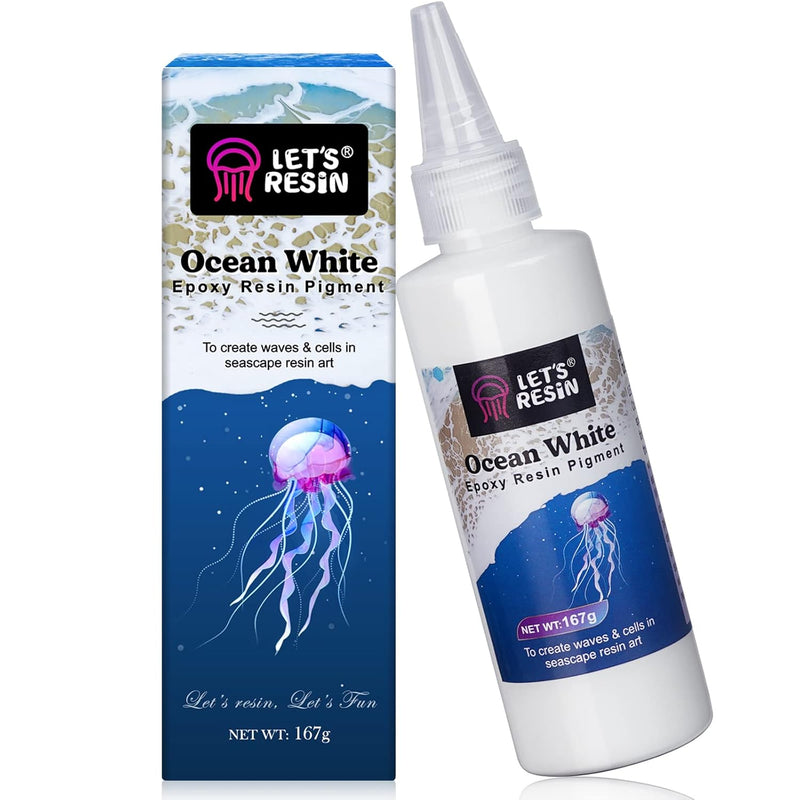 Ocean White Epoxy Resin Pigment 167G/5.89Oz, High Concentrated Pigment Paste F