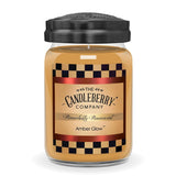 Candleberry Candles Fall And Winter Scents | Strong Fragrances For Home | Hand Poured In The Usa | Highly Scented & Long Lasting | Large Jar (Amber Glow)