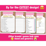 Baby Shower Games For Girl - 7 Games Instant Fun - Baby Prediction Cards, Guess Who Mommy Or Daddy, Word Scramble, Advice Cards, Pictionary, How Big Is Mommys Belly, Mason Jar Design