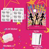 Disco 70S Theme Party Games, Pin The Disco Ball On The Party Game For Back To 60S 70S 80S 90S Let'S Boogie Disco Dancing Night Birthday Party Decorations Supplies