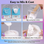 Resin Casting Powders 3000G, Fast Cured Casting Resin Kit For Beginners,20~30 Minutes De-Mold, Water Activated Plaster Powder Kit For Molds, Easy Mixing & Self Leveling