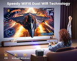 4K Projector, 700 ANSI, WiFi 6, Bluetooth, Netflix Certified, Dolby Audio