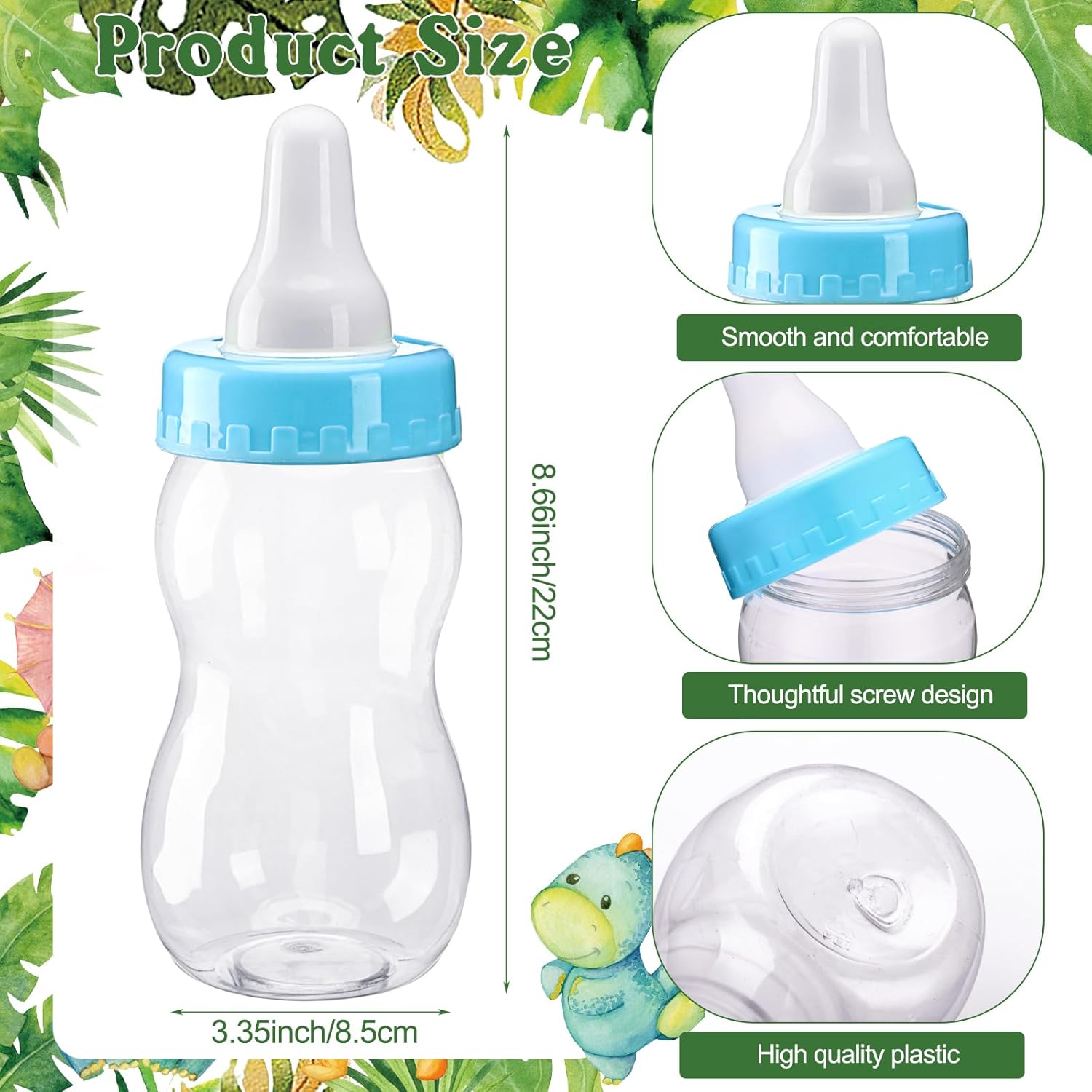 Dinosaur Baby Shower Game Guess How Many Pacifiers Games Sign 50 Small Guessing 20 Hb Pencils 750 Ml Milk Bottle 400 Acrylic Pacifiers Decorations Guests Gender Reveal Party Favors
