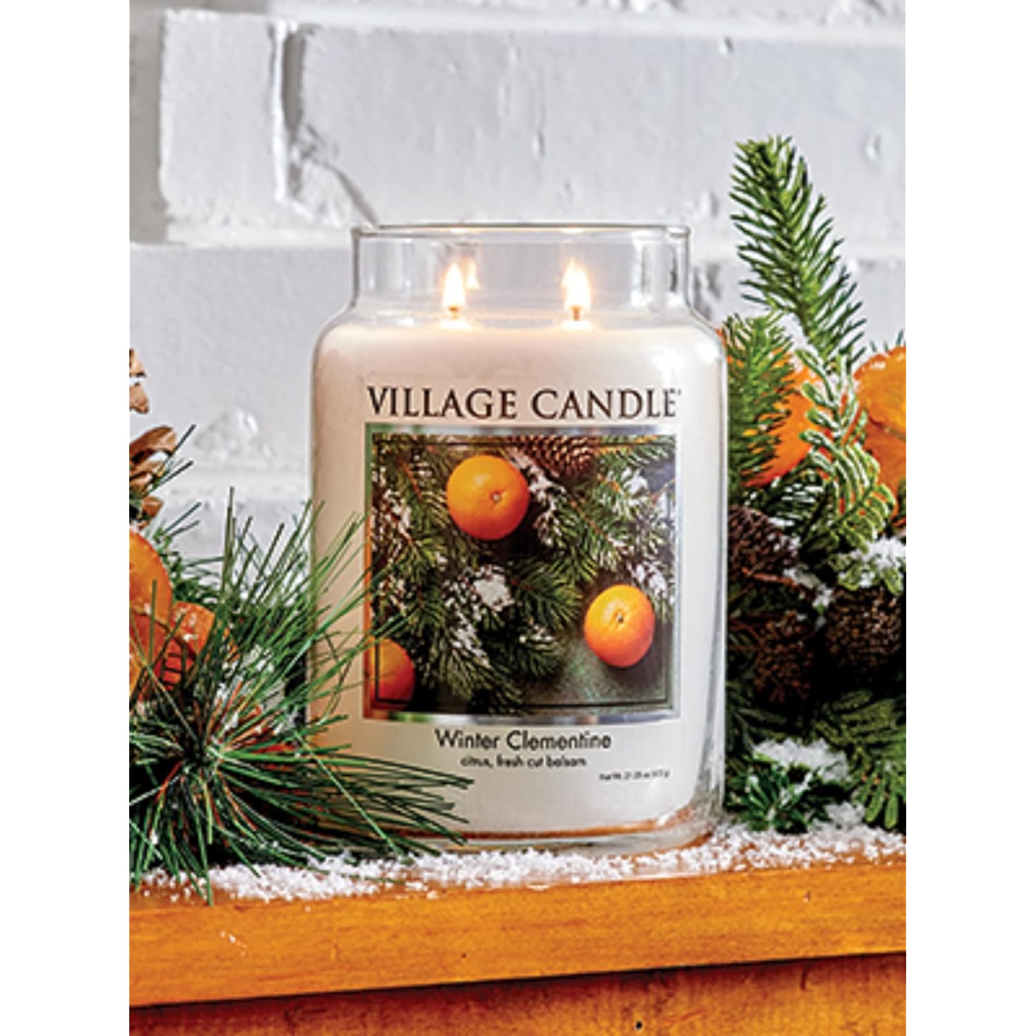 Winter Clementine Large Apothecary Jar, Scented Candle, 21.25 Oz.