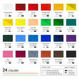 Gouache Paint Set, Non-Toxic 24 X 12Ml/0.4Oz Water-Based Gouache Tubes Paints For Canvas & Paper, Art Supplies For Artist, Adults, Beginners