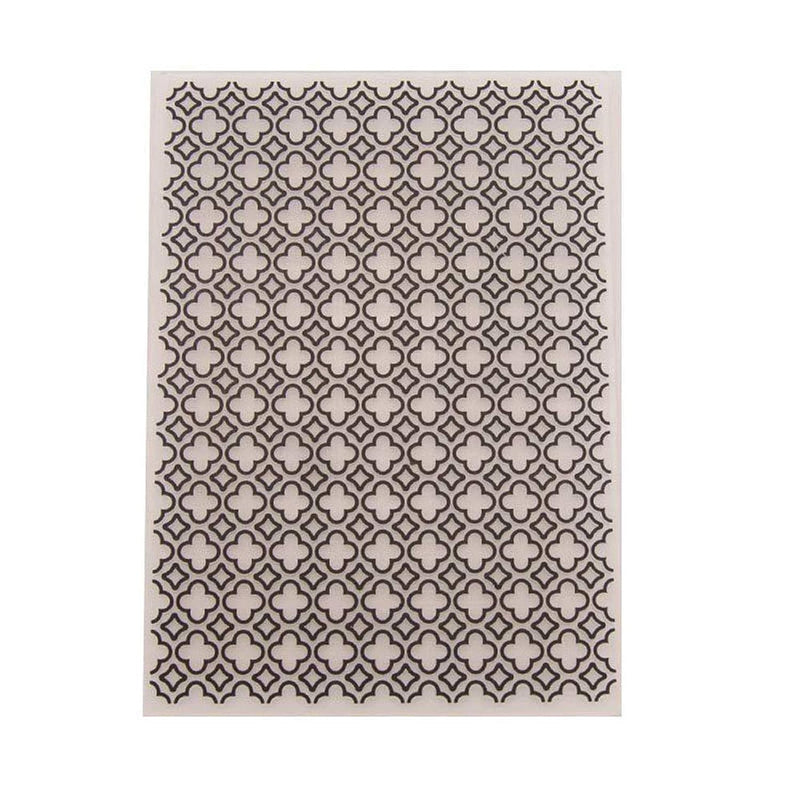 5 By 7 Inches Cross Shape Diamond Plastic Embossing Folders For Scrapbooking C