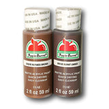 Apple Barrel Brown Acrylic Paint Set Bundle - Nutmeg Brown & Burnt Umber (2 Ounces Each)