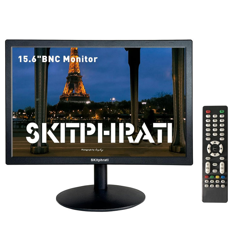 15.6 Inch Small Pc Monitor, 1366X768 Screen Desktop Monitor With Hdmi Vga Bnc