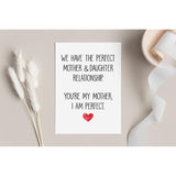 Mothers Day Card From Daughter - Card For Mom - Mom Birthday Card - Funny Mothers Day Card - Funny Card For Mom - Mom Card - Mom Card From Son