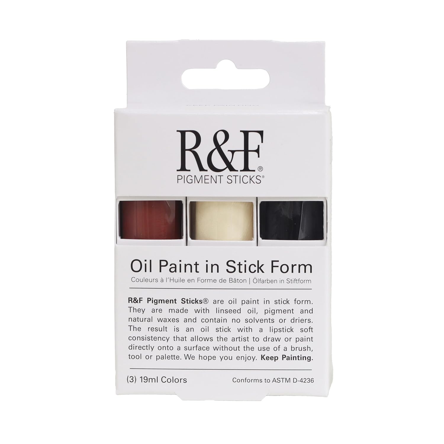 Handmade Paints - Professional Oil Pigment Stick, Begin - Set Of 3 19Ml