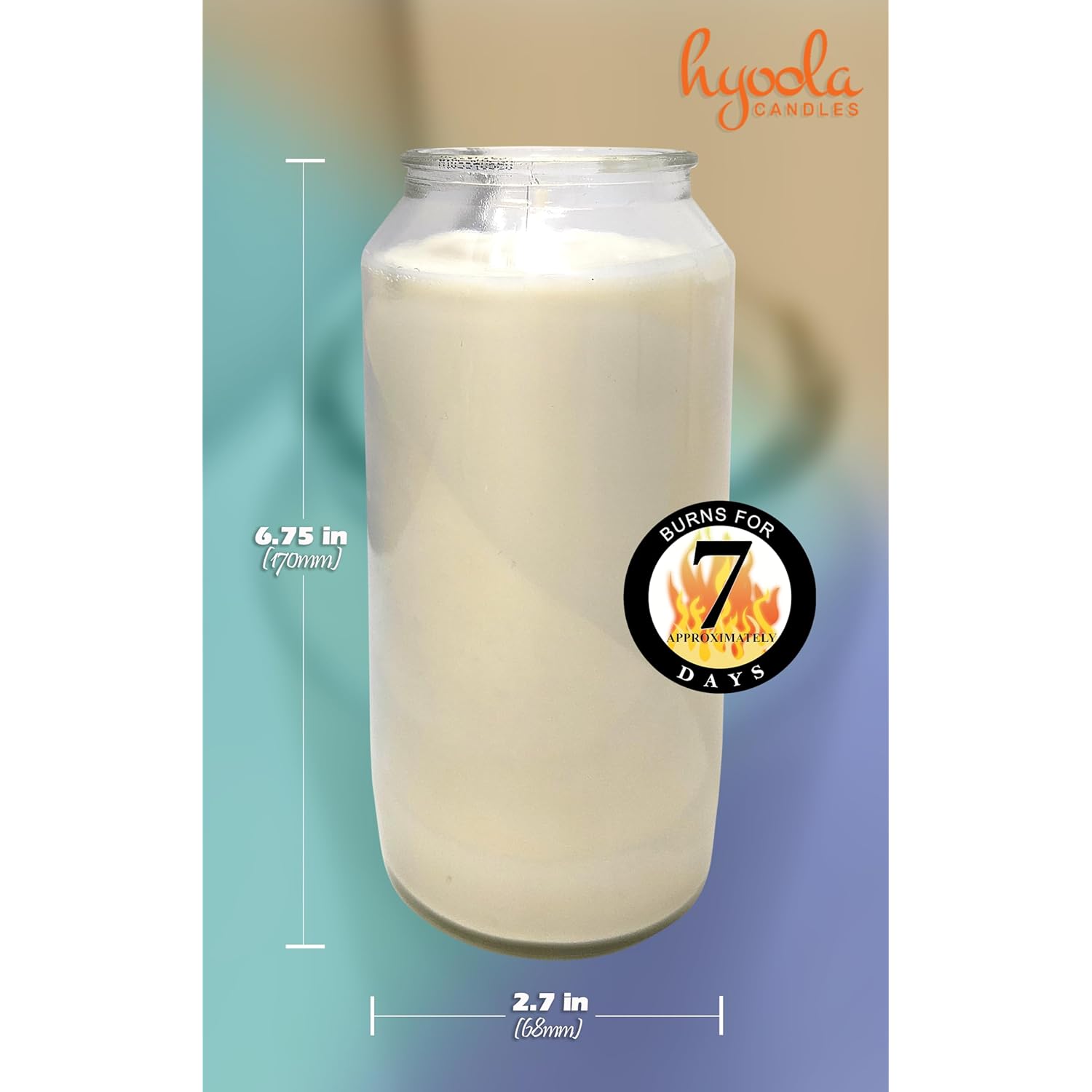 7 Day White Prayer Candle In Glass Jar- 3 Pack - Memory Candle For Religious, Memorial, Vigil And Emergency - 100% Vegetable Oil Wax