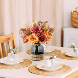 Fake Fall Flowers In Vase,Artificial Flowers With Vase,Centerpiece Table Decorations,Fall Centerpieces For Tables,Fall Kitchen Decor,Fall Flower Arrangements,Home Decor Living Room