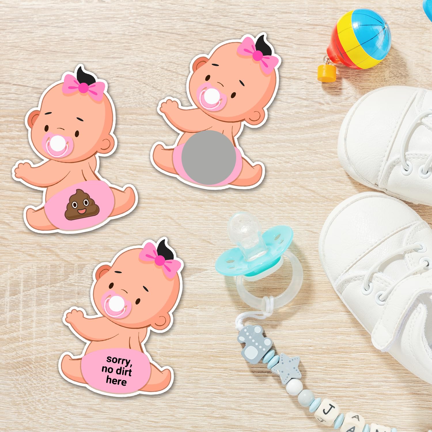 Baby Shower Games, Scratch Off Game, Silly Activity For Ice Breakers, Door Prizes, Baby Shower Activity And Idea, Fun And Easy To Play, 38 Cards