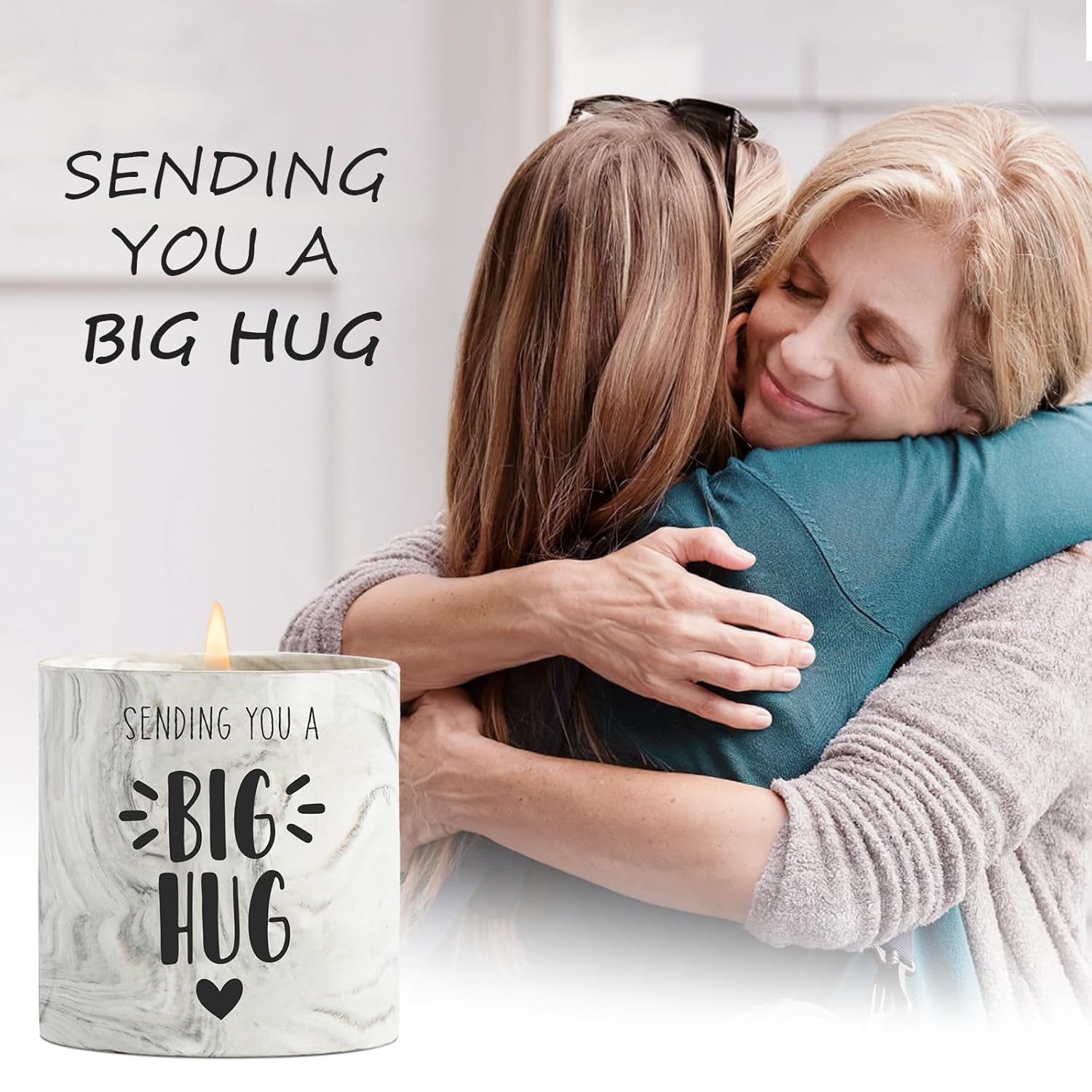 Thinking Of You Gift Candles For Women Sending You A Big Hug In A Jar Candle Gifts For Best Friends Get Well Soon Cheer Up Comfort Gifts For Sick Miss You Lavender Scented Candles For Mothers 6Oz