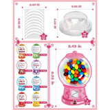 Valentines Cards For Kids Classroom, 36 Pack Valentines Day Cards With Bubble Gum Machine Design And Round Adhesive Shaker Pouches, Valentine Gifts Exchange For Boys Girls School Party Favors
