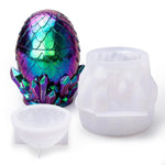 Dragon Egg Resin Molds, Large Resin Jar Resin Epoxy Molds With Lid And Crystal Cluster Base, Lifelike Dinosaur Egg Silicone Molds For Epoxy Resin, Diy Craft