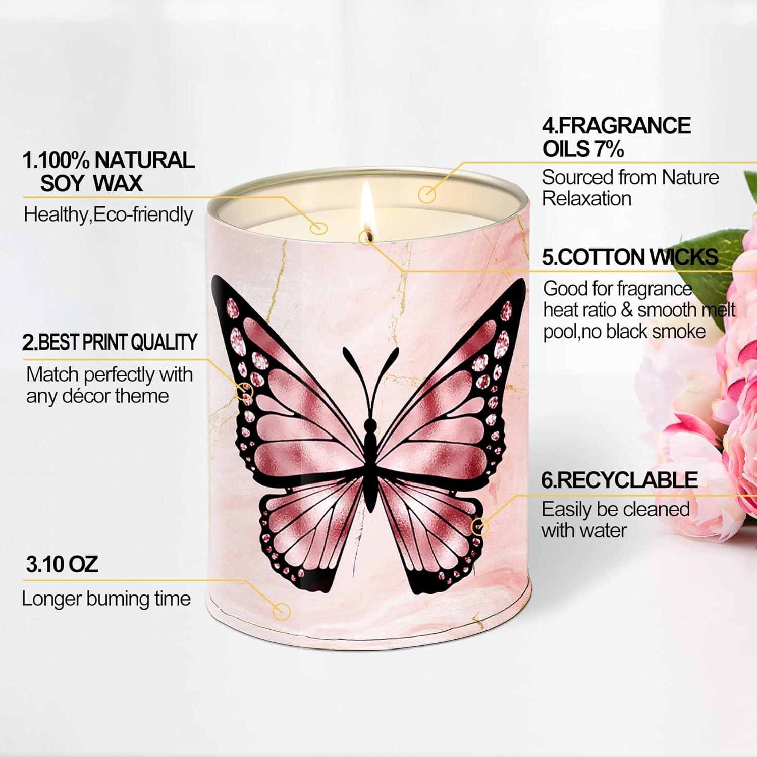 Anniversary Birthday Gifts For Women Wife - Christmas - Mother'S Day - Valentines Romantic Gift For Mom/Wife - Gifts For Her Lavender Candle 10 Oz