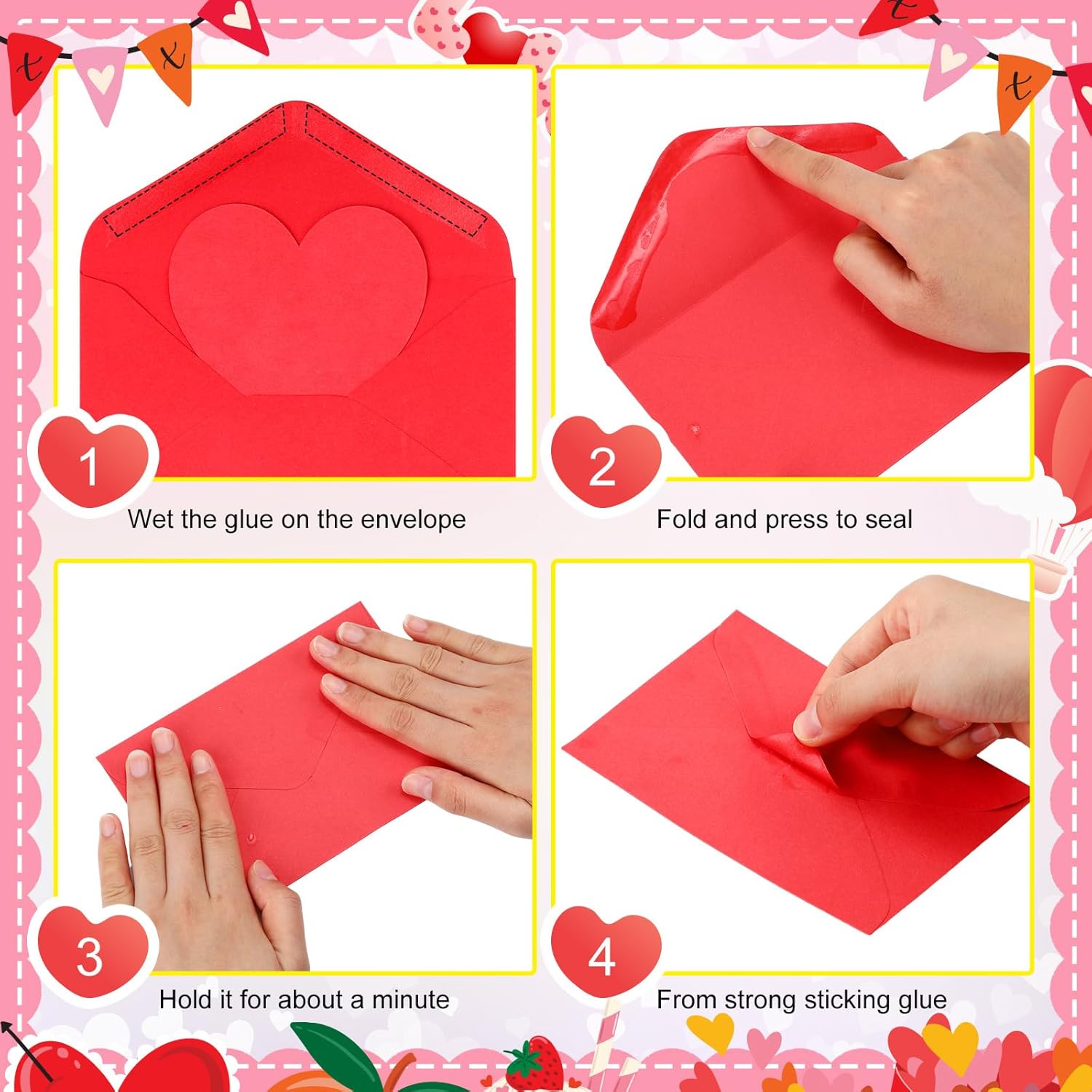 240 Pack Valentine'S Day Cards With Envelopes Bulk Heart Shaped Greetings Blank Cards With Envelopes 4.13 X 2.76 Inch For Happy Valentine'S Day Anniversary(Mixed)