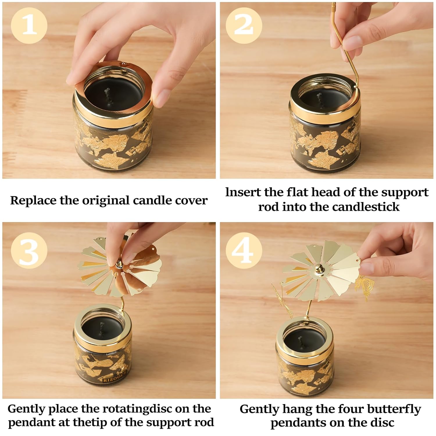 Butterfly Candle Gifts For Women, Unique Valentines Day Friend Sister Mom Anniversary Christmas Birthday Gift- Rotatable Scented Candles