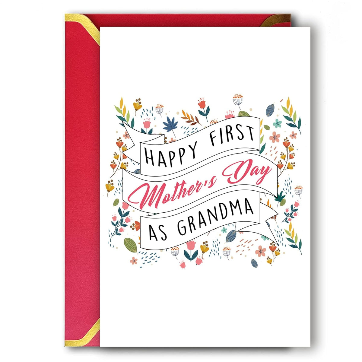 Happy First Mothers Day Card As Grandma, Perfect Granny Gifts Cards From Grandchildren, 1St Mother’S Day Card As Bubbie From Daughter Son