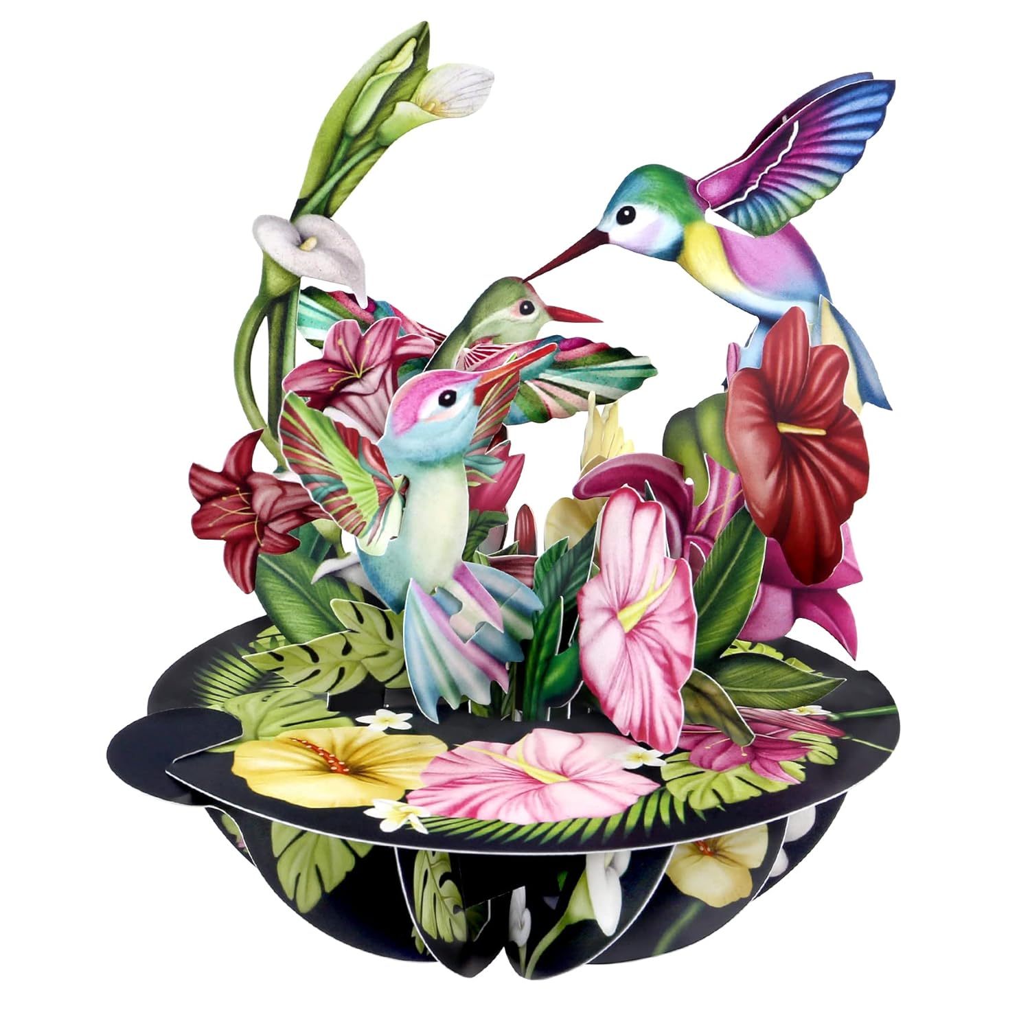 SANTORO Pirouette, 3D Pop Up Greeting Card - Hummingbirds - For Her, Mom, Wife, Sister, Daughter, Birthday, Bird Lovers | Thank You Cards For Teacher | Get Well Soon Card