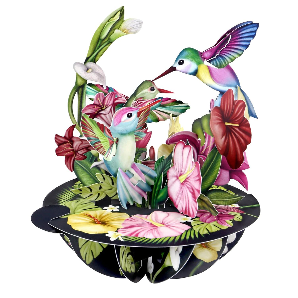 SANTORO Pirouette, 3D Pop Up Greeting Card - Hummingbirds - For Her, Mom, Wife, Sister, Daughter, Birthday, Bird Lovers | Thank You Cards For Teacher | Get Well Soon Card
