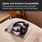 Wireless Bluetooth On-Ear Headphones, 50H Battery, Apple/Android, Black