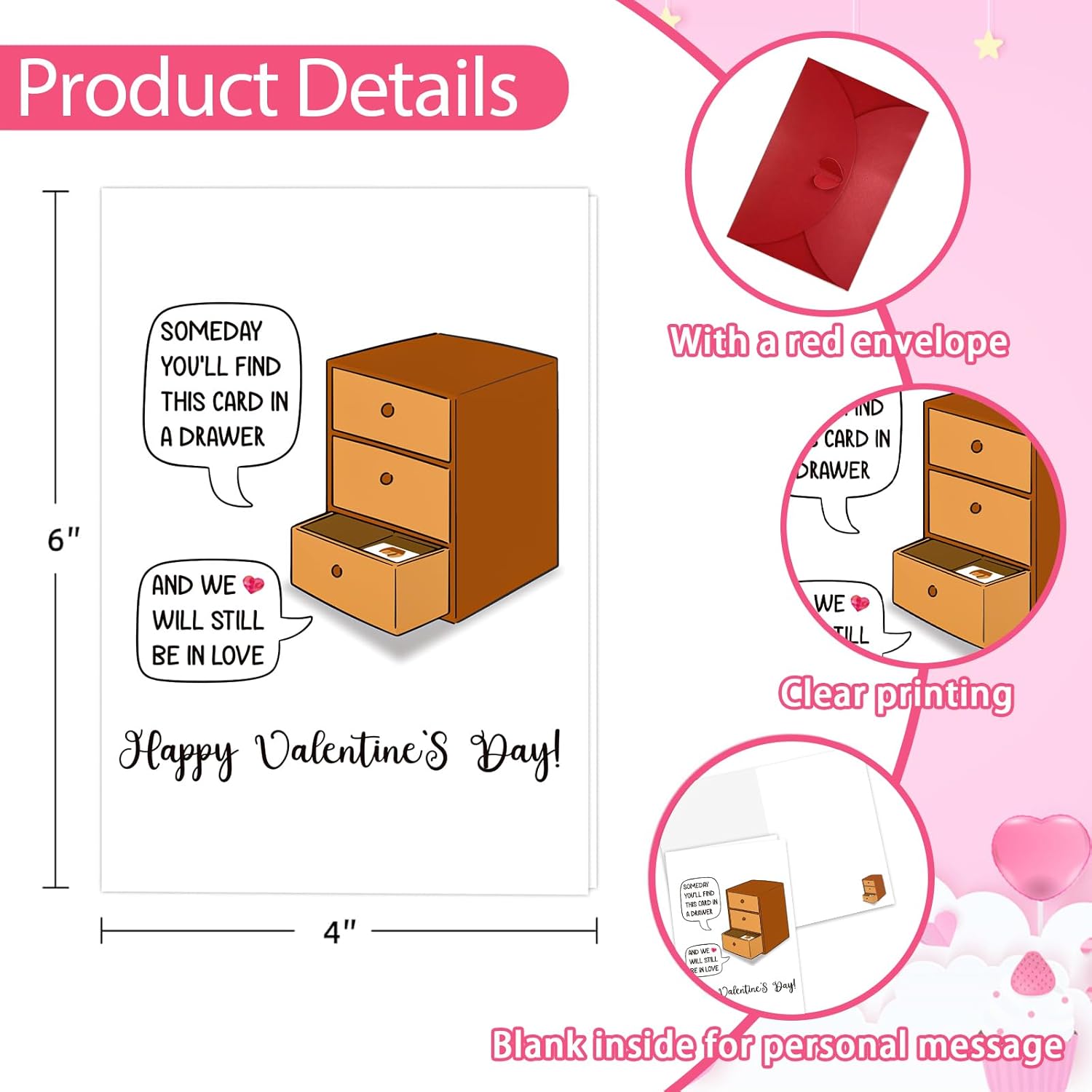 Funny Valentine'S Day Card For Him Her Sentimental Anniversary Card For Husband Wife, Boyfriend Girlfriend Still In Love Valentines Day Romantic Greeting Card With Red Envelope For Him
