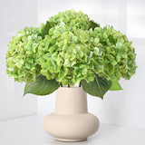 Hydrangea Artificial Flowers, 4Pcs Real Touch Flowers, 20" Faux Hydrangea Flowers, Latex Real Touch Hydrangeas, Fake Flowers For Home Decor Party Bouquet Wedding Decoration, Green