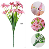 20 Bundles Artificial Flowers For Outdoor Outside Spring Summer Decoration Uv Resistant Faux Flowers No Fade Fake Plastic Plants Garden Porch Window Box Decorating (Pink)