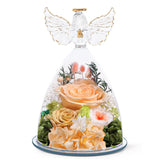 Gifts For Mom Birthday Gifts For Women Preserved Rose In Glass Angel Figurines Forever Fresh Flowers For Delivery Valentines Day & Mothers Day Eternal Roses For Grandma Wife Daughter