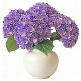 Purple Hydrangea Artificial Flowers 4Pcs Faux Hydrangeas 26'' Long Stem Silk Hydrangea Flowers Centerpiece Table Decorations Realistic Flowers For Outdoors Real Looking Purple Flowers