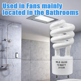 GU35 Light Bulbs 2 Pack for Panasonic VQL5 Exhaust Fans 13W 3500K Natural White 900 Lumens