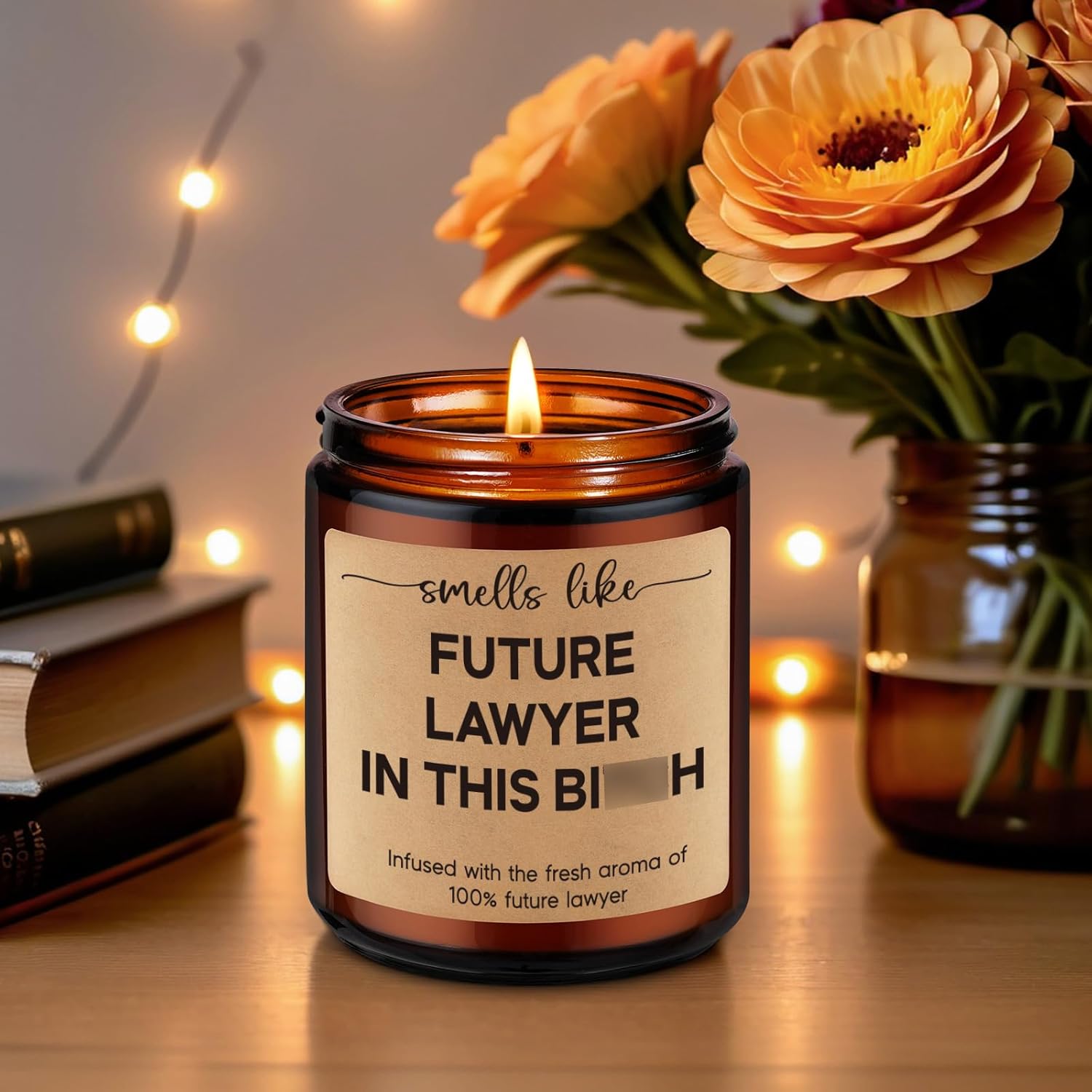 Candle, Future Lawyer, Funny Lawyer Gifts For Women, Men - Law School Essentials, Cool Graduation Gifts For Law Students, Lawyers - Funny Valentines, Bar Exam, School Acceptance Idea For Attorney