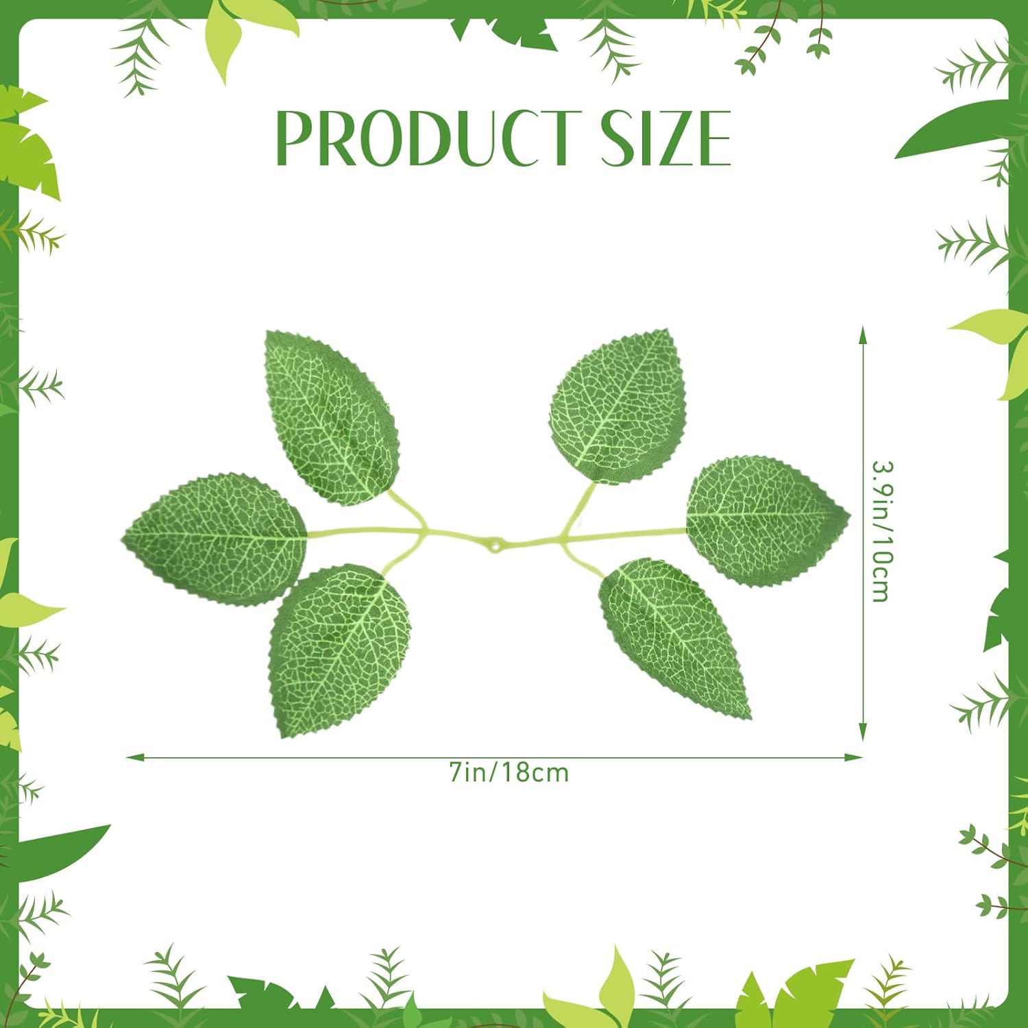 100Pcs Artificial Green Leaves?Bulk Fake Leaves Greenery Leaves Fake Rose Flower Leaves For Diy Wedding Birthday Party Bridal Bouquets Centerpieces Floral Arrangement Diy Craft Home Decorations