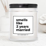 You Nique Designs 2 Year Anniversary Candle - 2Nd Wedding Gift For Her, Him - 2Nd Wedding Candle For Wife, Husband - Two Year Anniversary Ideas (Mahogany Teakwood)
