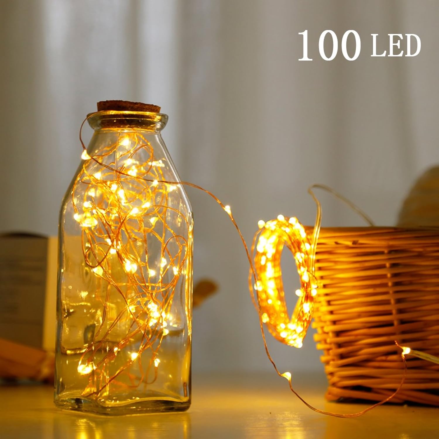 33Ft 100Led Copper Wire String Lights Fairy String Lights 8 Modes Usb Powered With Remote Control For Wedding Party Home