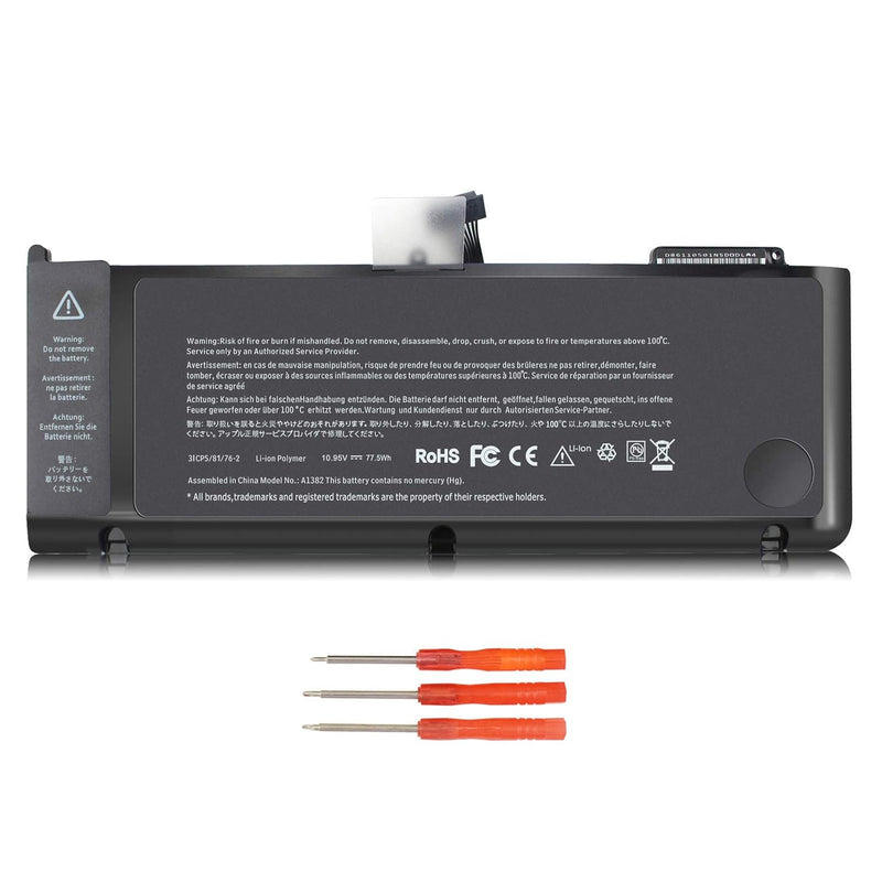 A1286 A1382 Laptop Battery For Macbook Pro 15 Inch Early 2011 Late 2011 Mid 20