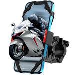 Motorcycle Bike Phone Mount, Universal Handlebar Holder for iPhone & Galaxy