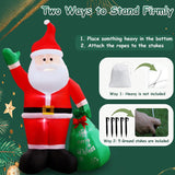 8Ft Christmas Inflatables Santa Claus With Gifts Bag Inflatable Christmas Outdoor Decoration Ip44 Xmas Blow Up Santa Cla