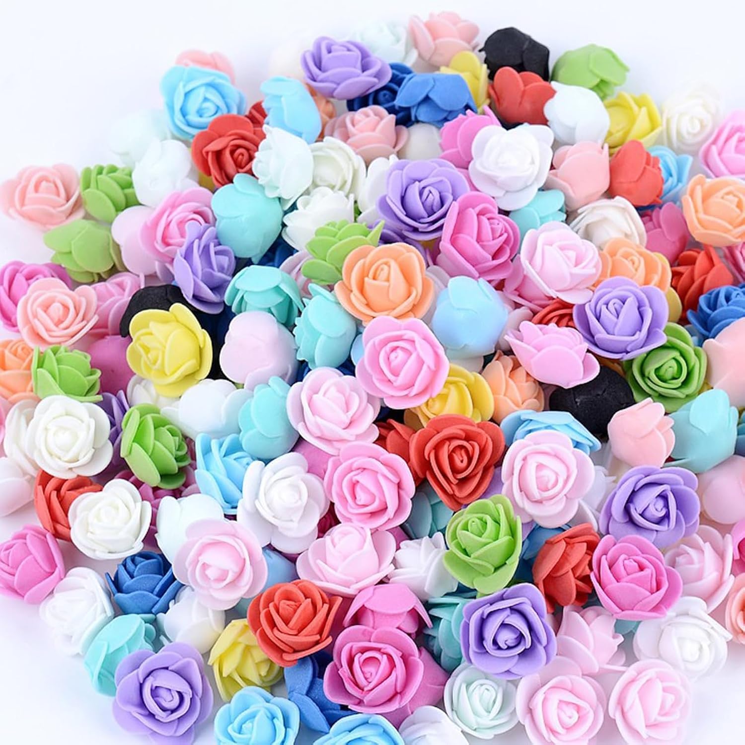200Pcs 1.37 Inch Mini Artificial Rose Flowers Heads Pe Foam Fake Rose Heads For Wedding Home Decoration Diy Crafts, Party, Festival,Valentine'S Day Decoration