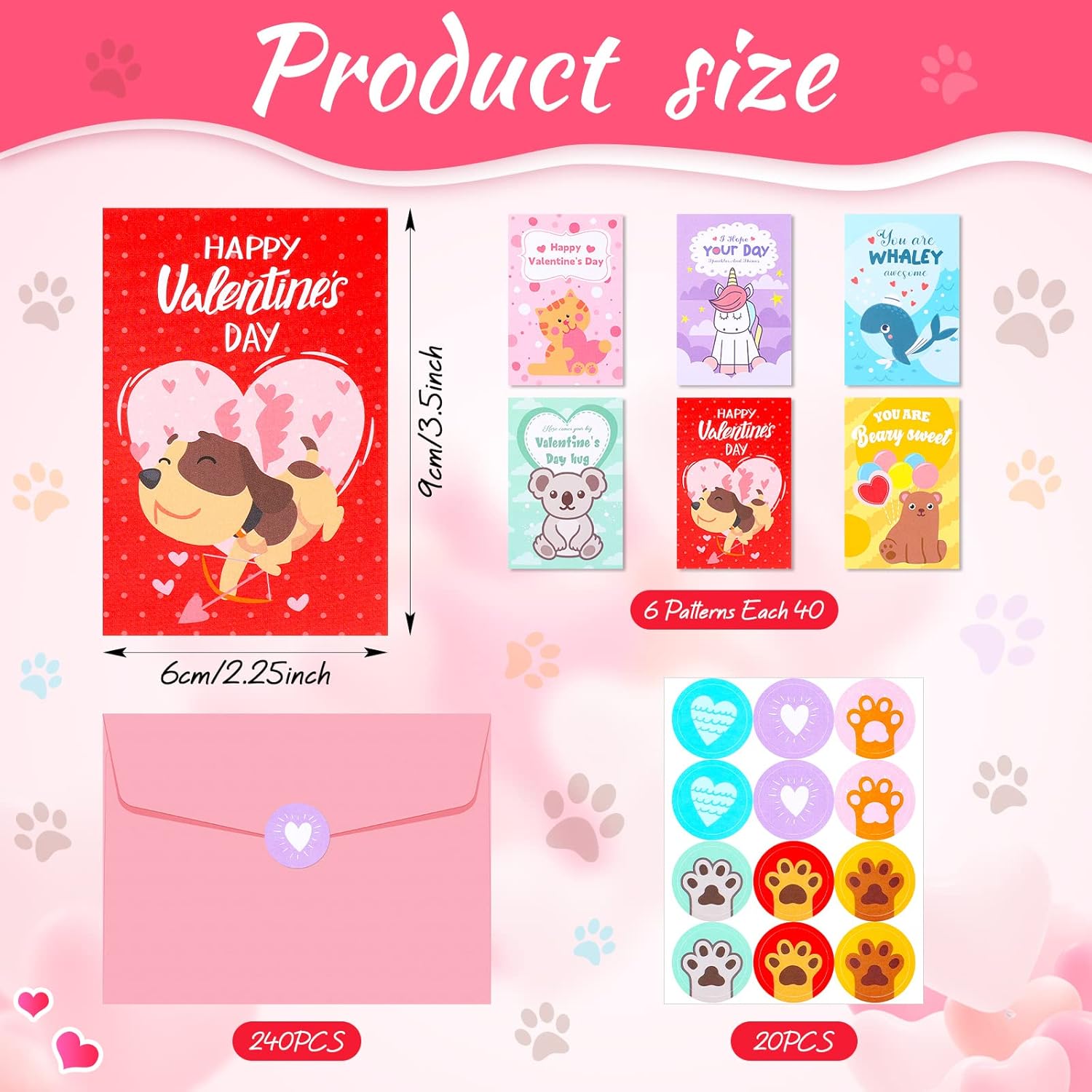 240 Pcs Mini Valentine'S Day Cards For Kids Assortment Bulk Classroom Exchange Kids Greeting Animal Box Foldable Love Heart Greeting Cards With Envelopes And Stickers