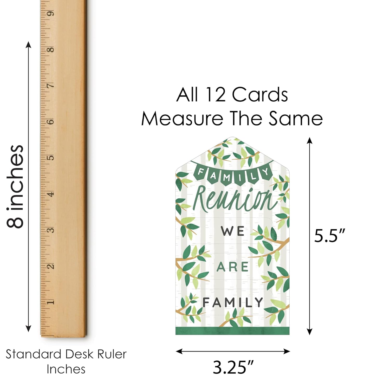 Big Dot of Happiness Family Tree Reunion - Family Gathering Party Game Pickle Cards - Conversation Starters Pull Tabs - Set of 12